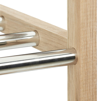 Shoe shelf walnut stackable