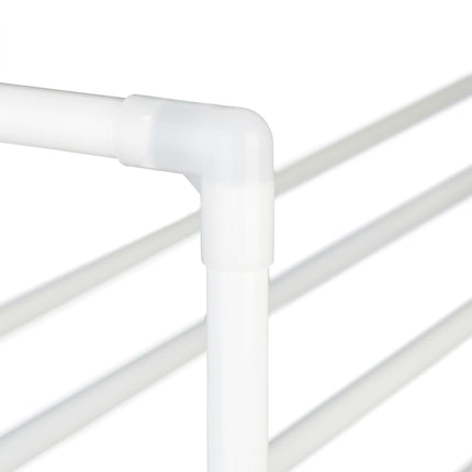 Shoe shelf white, in metal