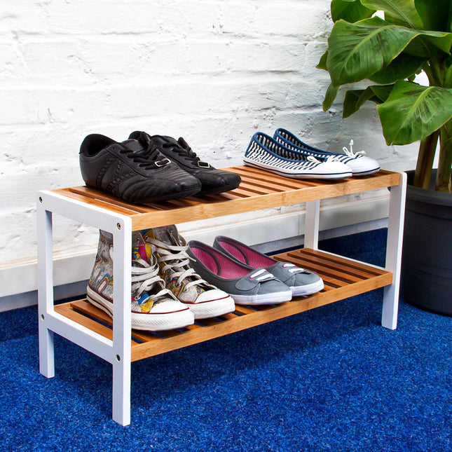 Shoe shelf with 2 shelves