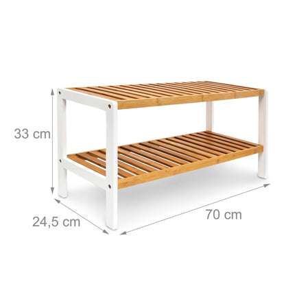 Shoe shelf with 2 shelves