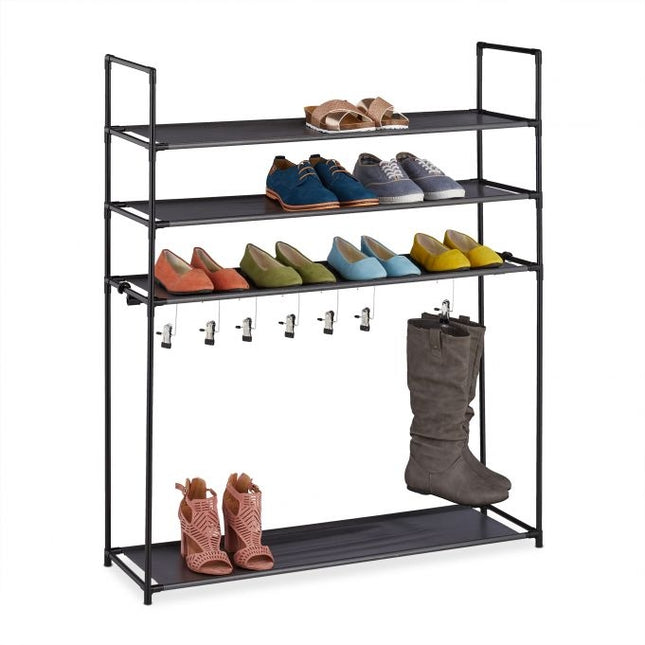 Shoe shelf with boot compartment