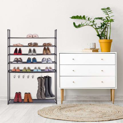 Shoe shelf with boot compartment