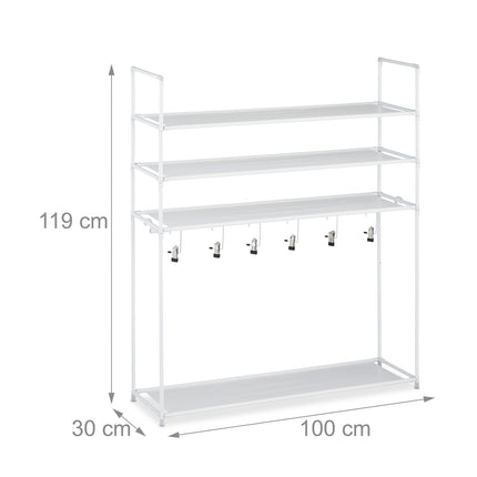 Shoe shelf with boot compartment