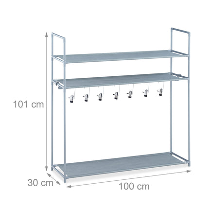 Shoe shelf with boot compartment
