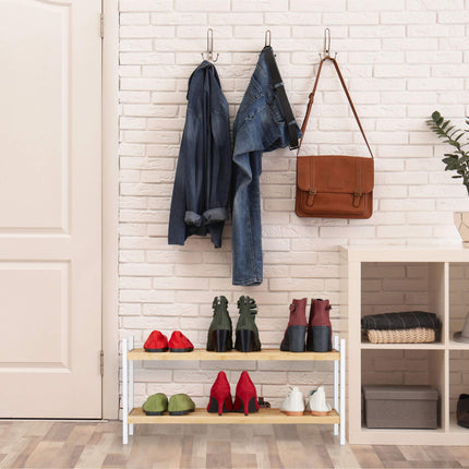 Shoe wardrobe in fabric with 8 compartments