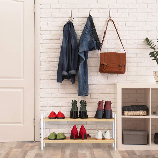 Shoe wardrobe in fabric with 8 compartments