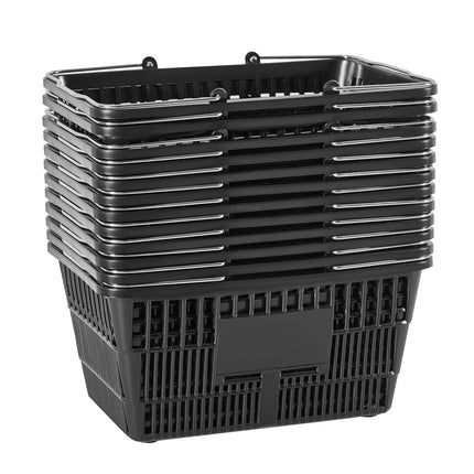 Shopping Baskets, 12 Pack, 21L Stackable PE with Handles