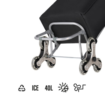 Shopping Cart 40L, Black, Foldable