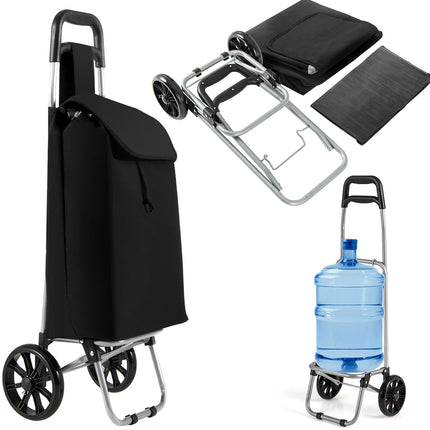 Shopping Trolley Cart, Foldable 32.8L, 35kg, 2 Wheels