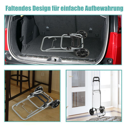 Shopping Trolley Cart, Foldable 32.8L, 35kg, 2 Wheels
