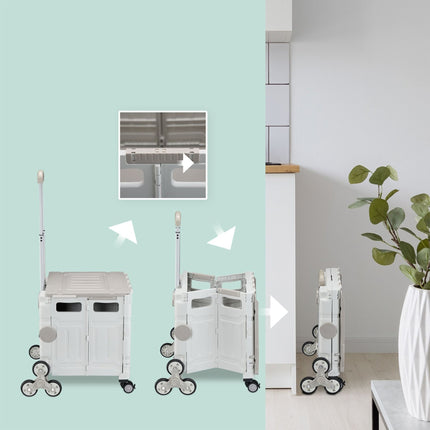 Shopping cart with stair climbers