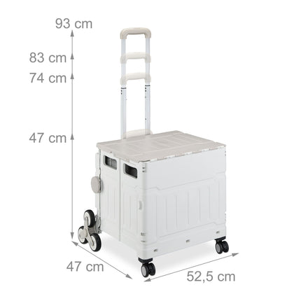 Shopping cart with stair climbers