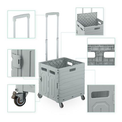 Shopping cart with telescopic handle