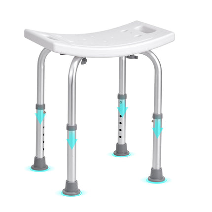 Shower Chair Stool, Adjustable Height, Handles, 350 lb Capacity