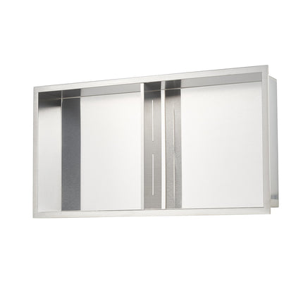 Shower Niche, 25 x 13 in Double Shelf 304 Stainless Steel
