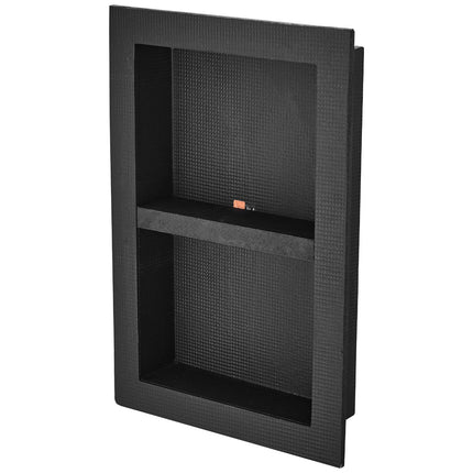 Shower Niche Ready For Tile, 16x24 In, Double Shelf, Black
