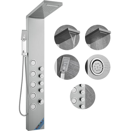 Shower Panel System, 4 Modes, 5 Jets, Handheld Shower
