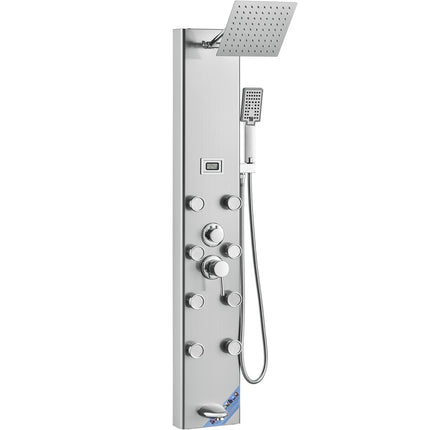 Shower Panel System, Digital Display, 8 Jets, Rainfall