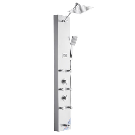 Shower Panel Tower System – Rainfall, LED, 6 Jets, 49 In
