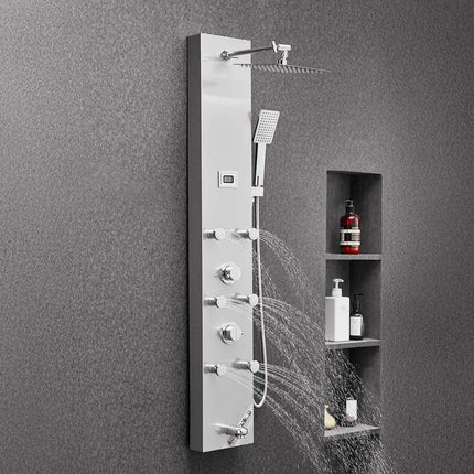 Shower Panel Tower System – Rainfall, LED, 6 Jets, 49 In