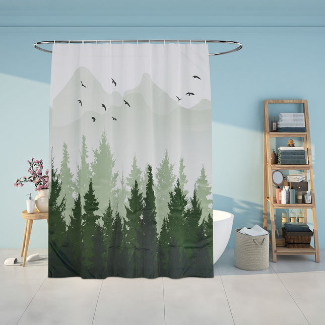 Shower curtain 180x200 cm with motif