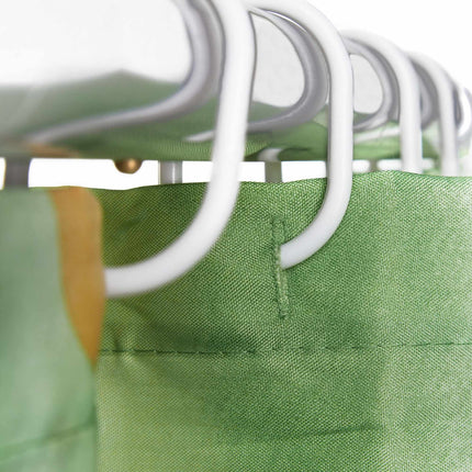 Shower curtain bamboo green
