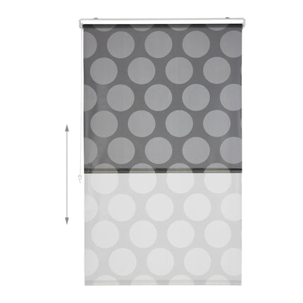 Shower curtain gray dots