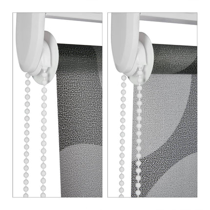 Shower curtain gray dots