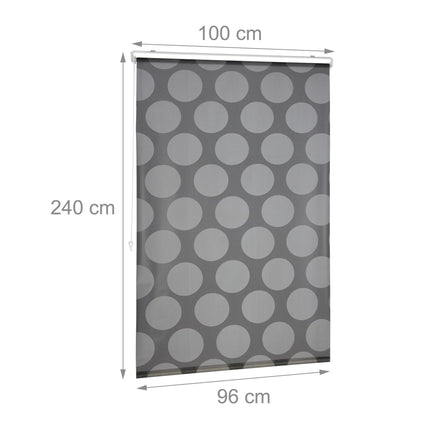 Shower curtain gray dots