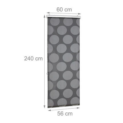 Shower curtain gray dots