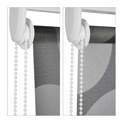 Shower curtain gray dots