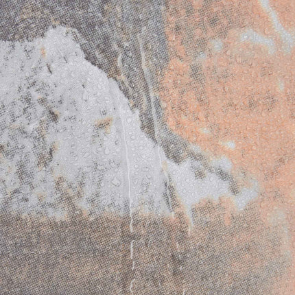 Shower curtain stone tower and water 180x180