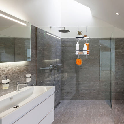 Shower tray to hang up