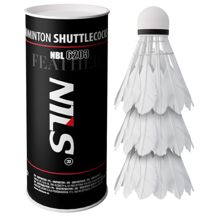 Shuttlecocks, Feather, 3-Pack
