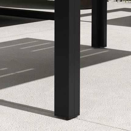 Rectangular outdoor table in steel - weatherproof, easy to maintain