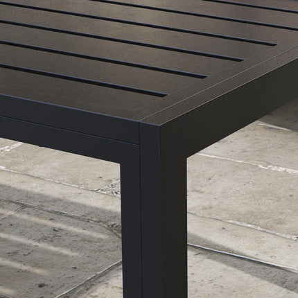 Rectangular outdoor table in steel - weatherproof, easy to maintain