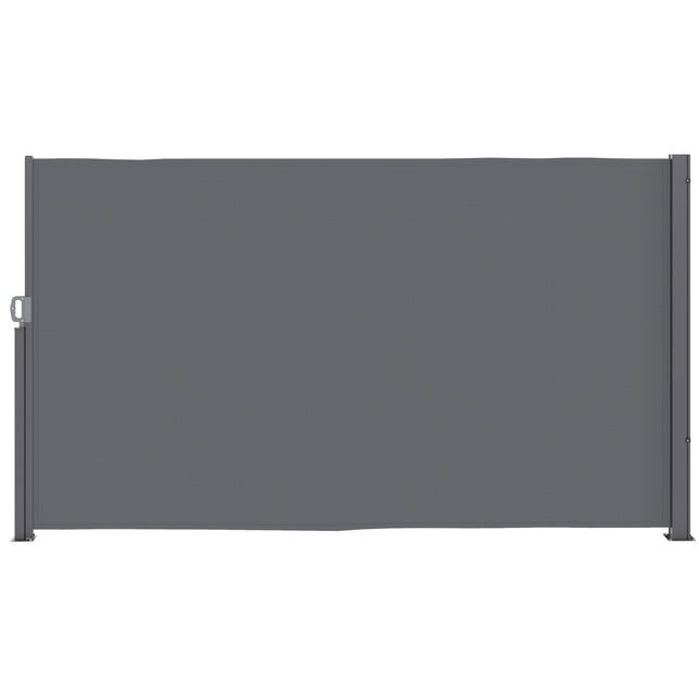 Outdoor Privacy Screen, retractable awning, dark grey, 300x180 cm