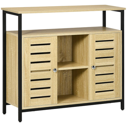 Sideboard, 2 doors & shelves, Steel frame