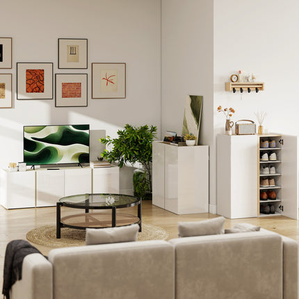 Sideboard with Soft-Close Doors, Adjustable Shelf, White