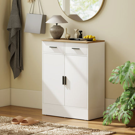 Sideboard with Storage, 2 Drawers, Adjustable Shelf, Wood