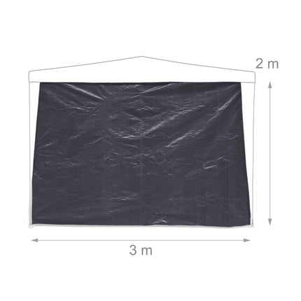 Side panels in gray pavilion - set of 3