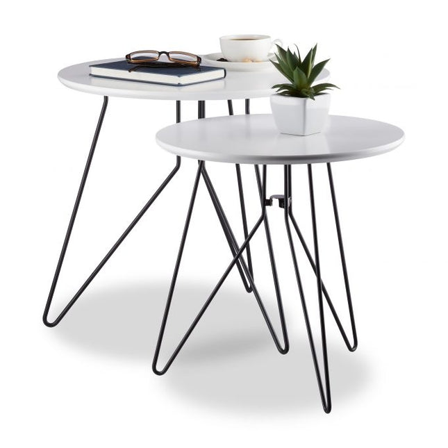 Side table, 2 pcs, white