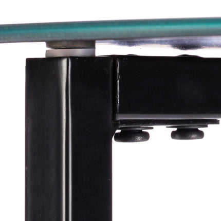 Side table around glass & metal