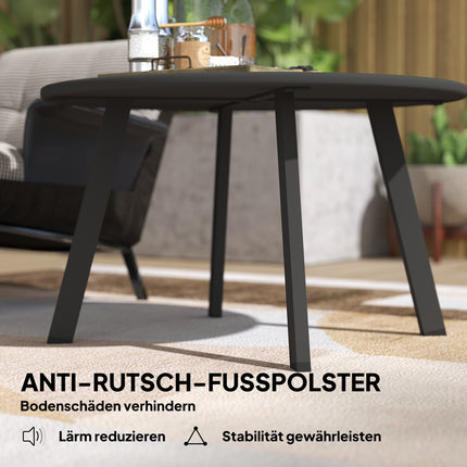 Round metal outdoor table - weather resistant, easy to clean