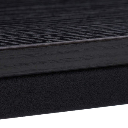 Side table black with metal base