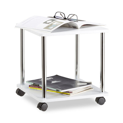 Side table rollable 2 levels