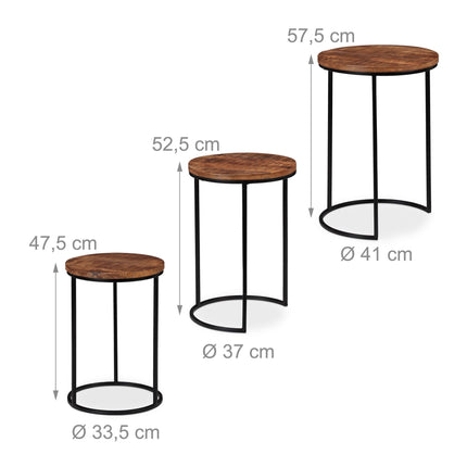 Side table set of 3