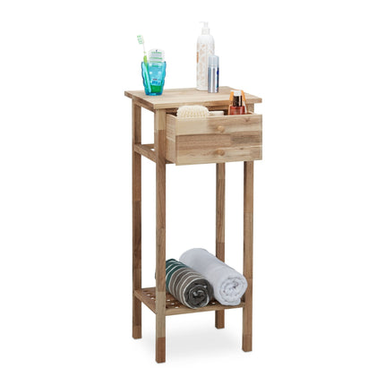Side table walnut with drawer