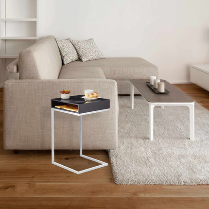 Side table with metal legs