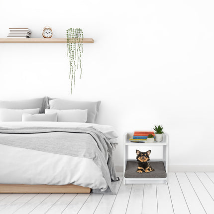 Side table with pet cushion